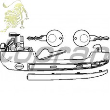 HP102 879 191837206А Ручка двери наруж перед.право VW GOLF/Jetta Golf Jetta (AIC 50542)